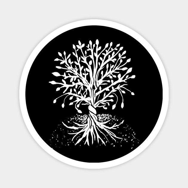 Tree of Life Magical, Witchy, Spiritual Gothic Illustration Magnet by LunaElizabeth